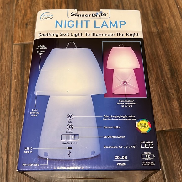 🪔 NWT Sensor Brite brand Dream Glow Night Lamp - Picture 3 of 6